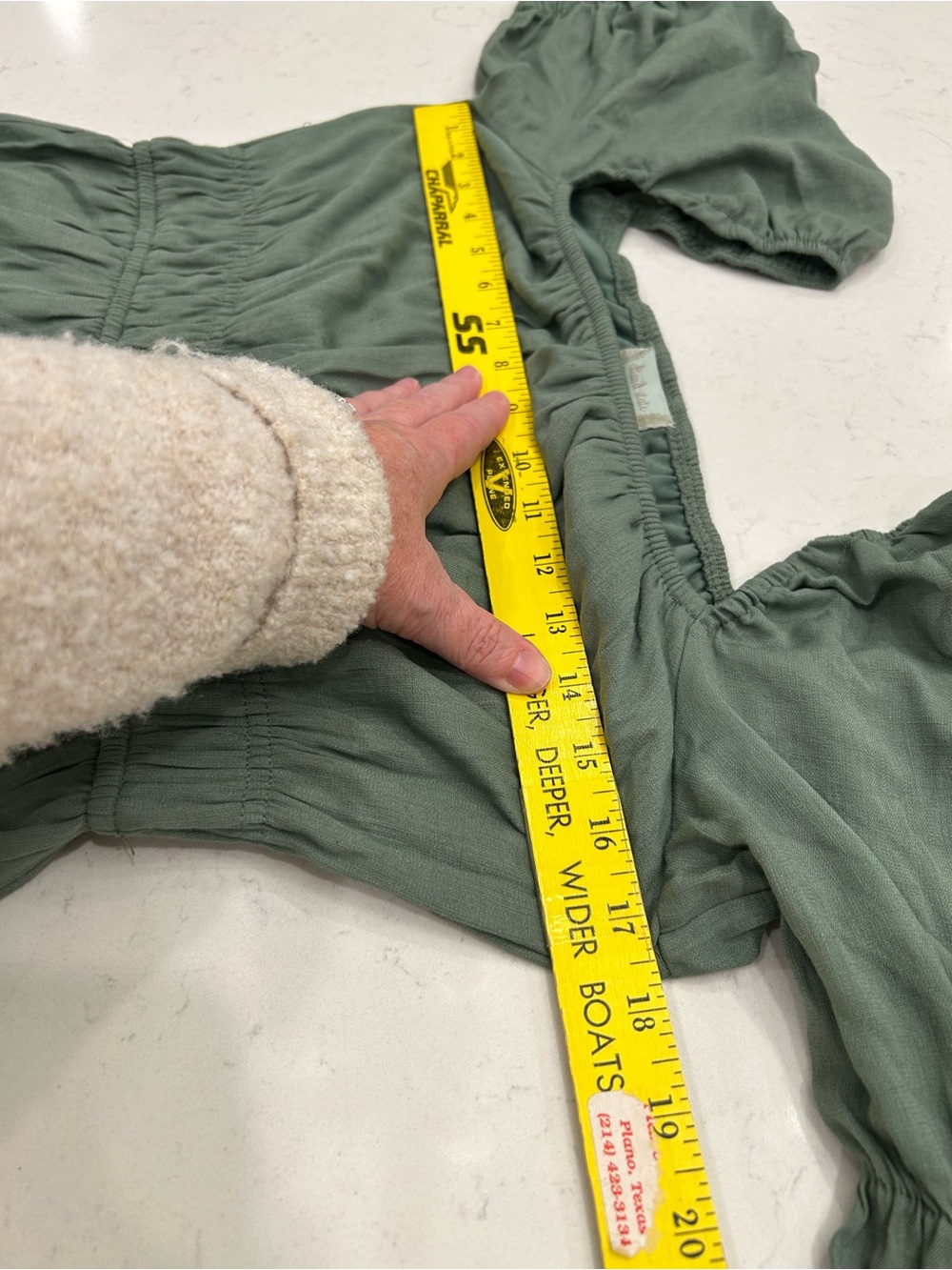 Altar'd State Sage Green Smocked Tiered Mini Dress - Picture 6 of 8